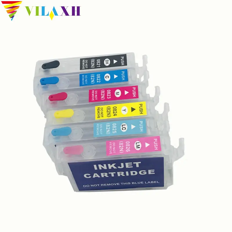 Vilaxh T0821N Refillable патрон чернил для принтера Epson Stylus Photo T50 R270 R290 R390 RX590 RX610 RX615 RX690 T59 TX650 TX710 t0821