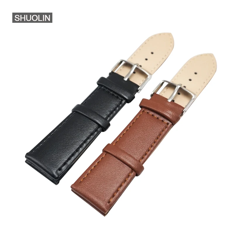 Ремешок из натуральной кожи для женщин и мужчин браслет наручных часов 18 мм 12 14 16