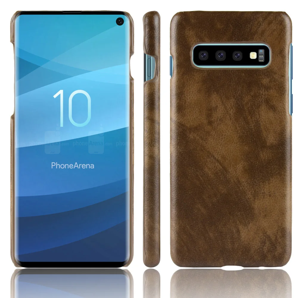 УГЛЕРОДНЫЙ чехол Litchi для Samsung Galaxy A51 A71 S9 S10 S20 Note 10 Plus из искусственной кожи J4 J6 J8 2018