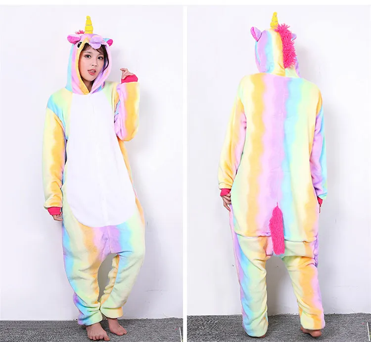 BIKIRUB Kigurumi пижамы фланелевые милый единорог Пегас мультфильм пижама для животных