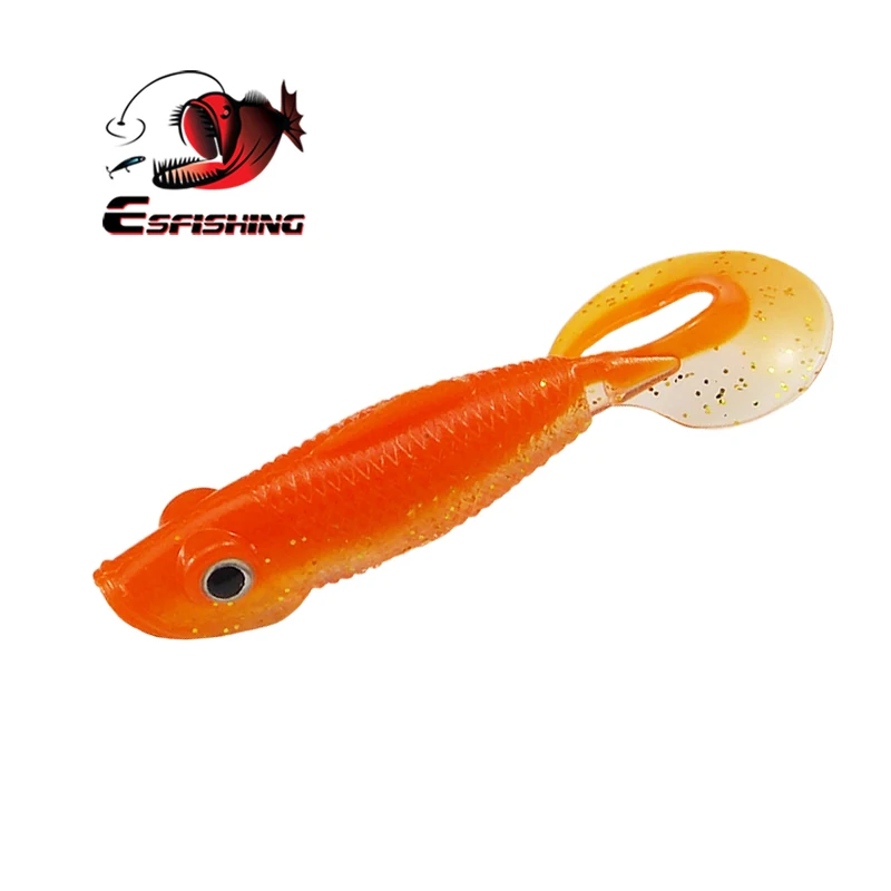 Рыболовные приманки Esfishing Grub PRO Wriggler, 72 мм, 6 шт., 5 г, мягкие рыболовные приманки с большим хвостом, приманка для ловли рыбы, ракета, бас, приманка для щуки