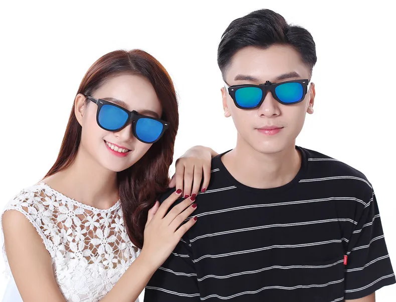 Новинка TR Квадратные Солнцезащитные очки на клипсе для близорукости