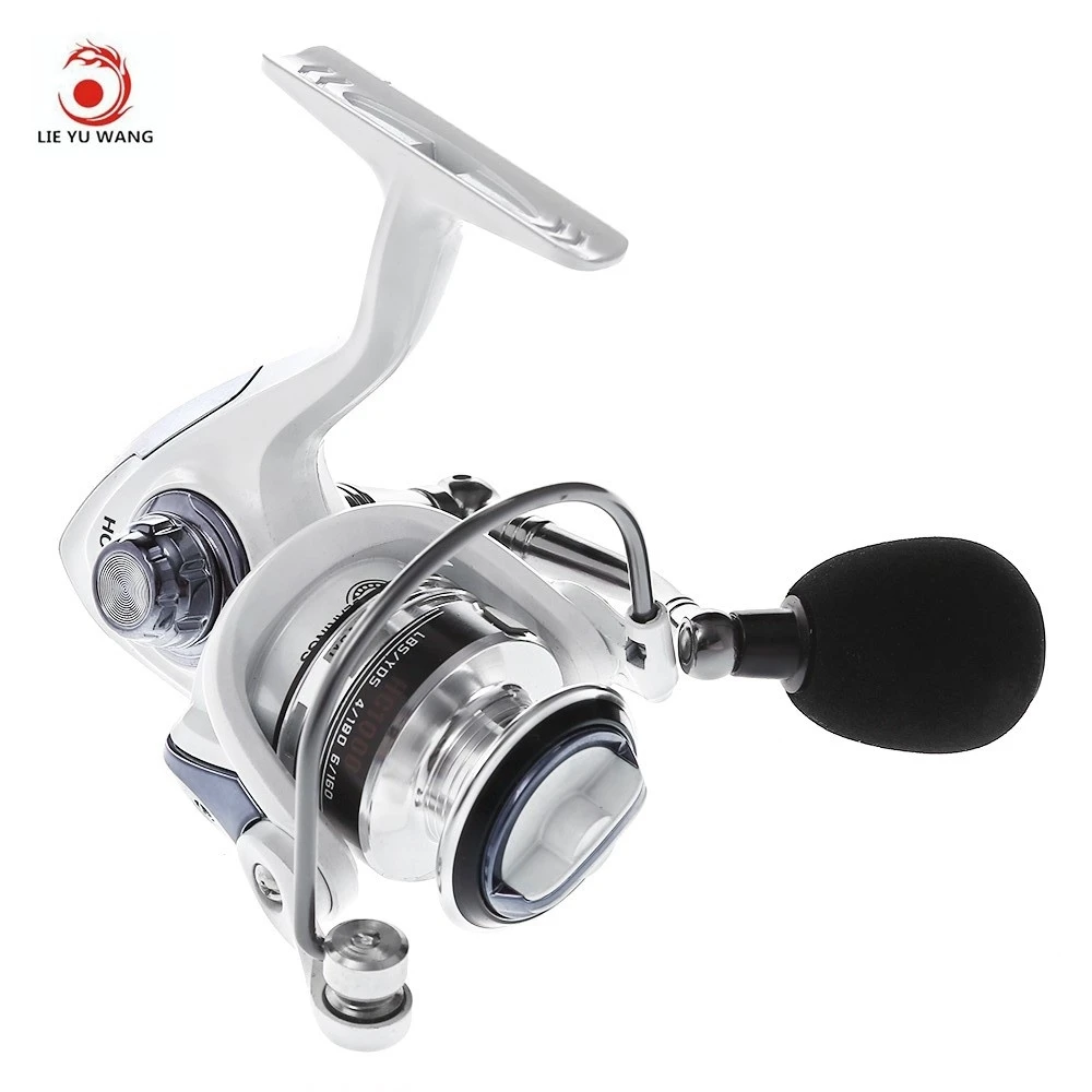 LIEYUWANG Brand 13 + 1BB Gear  Spinning Fishing Reel with Exchangeable Handle Automatic folding for Casting Line