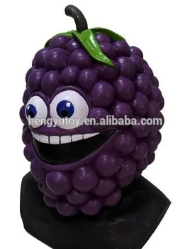 

New Funny Party Costume Accessory TV Cartoon Fruit Latex grape Mask