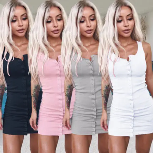 Женское сексуальное повседневное летнее Мини Платье вечерние облегающие платья