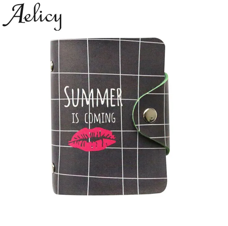 Держатель для карт Aelicy @ модный кожаный чехол визиток унисекс мужской и женский