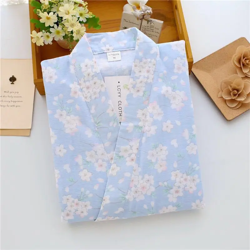 Women Kimono Robe Spring Summer Thin Cotton Sleepwear Bathrobe Sexy Femme Nightwear Bath Home Clothing Gown | Женская одежда