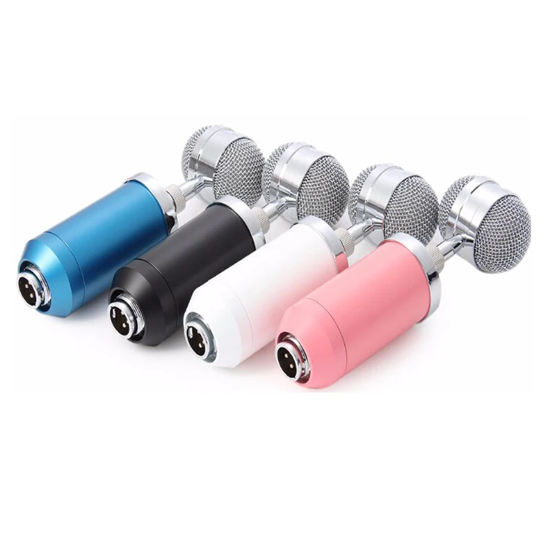 Фото BM-8000 Professional Sound Studio Recording Condenser Wired Microphone With 3.5mm Plug Stand Holder Pop Filter for KTV №5