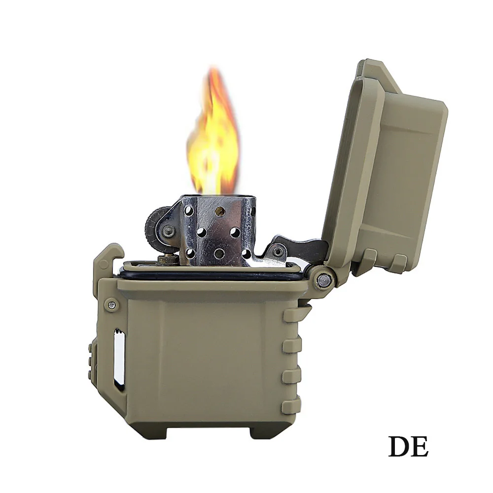 DE Военный Чехол-вкладыш для Zippo, с одной стороны, камуфляжный, EDC, тактический, охотничий, MOLLE, чехол, s волокно, нейлон, стандартная зажигалка - Цвет: DE