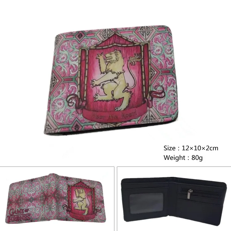 Мужской кошелек Bi Fold, тонкий кошелек, Игра престолов СТАРКОВ, кошельки с персонажами мультфильмов, женские кошельки и кошельки с монеткой, Подарочный мешок