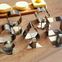 stainless steel square mousse cake ring mold round metal baking ring mould 3d cheese heart forms for cake cookies baking dish