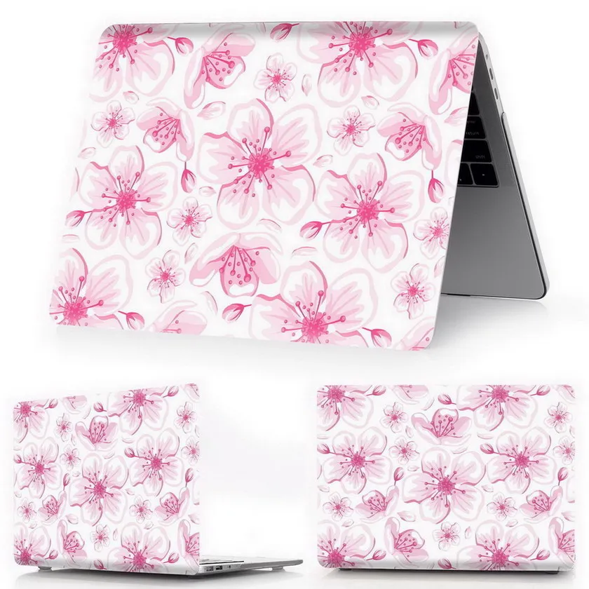 flower-y9 Цветной чехол для ноутбука с цветочным принтом для MacBook Air retina Pro 11 12 13 15 для MacBook New Air 13 с сенсорной панелью New Pro 13 15 - Цвет: flower-y9