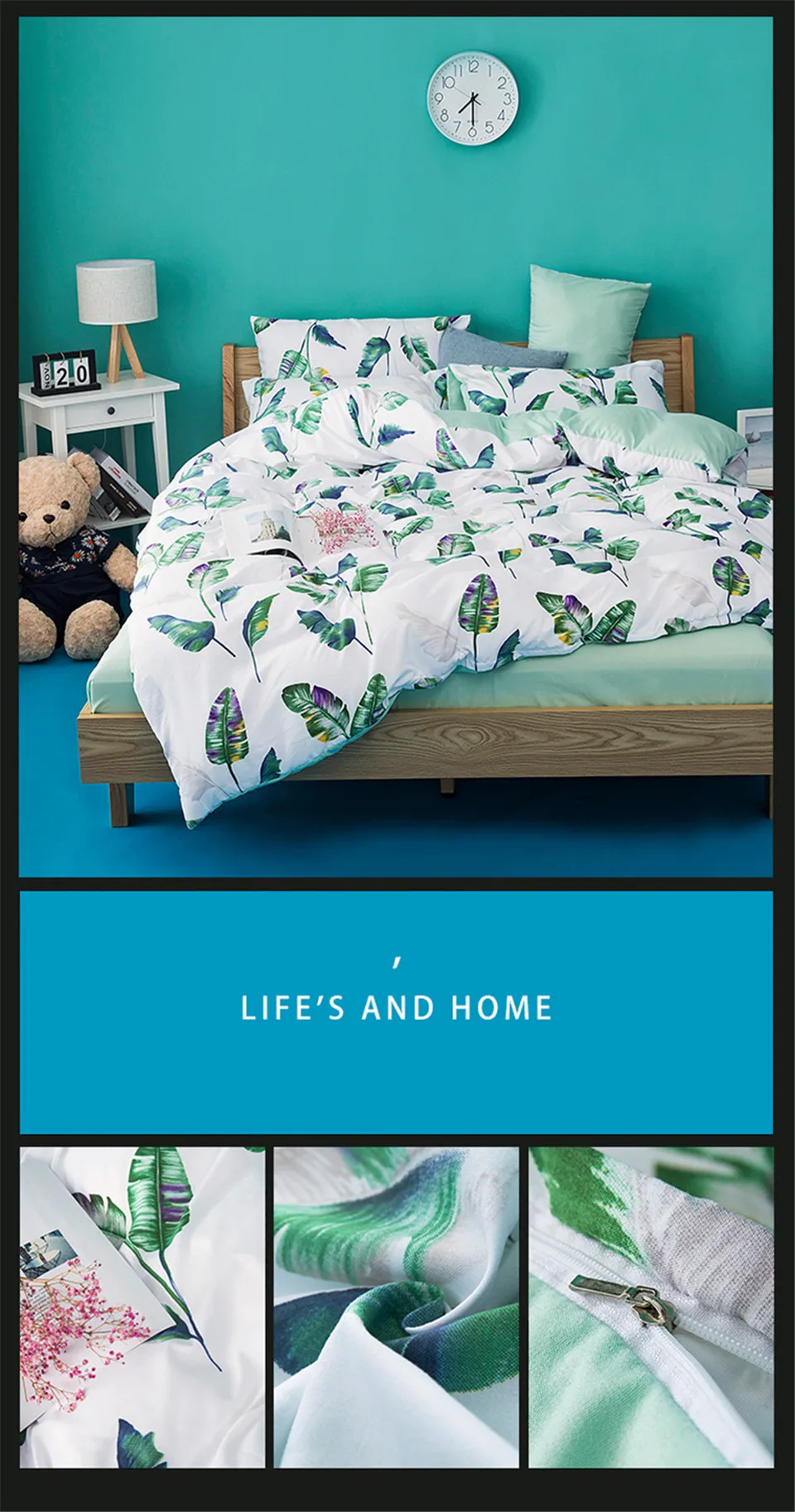 SlowDream Bedding Set Pastoral Style Flowers Bedspread Duvet Cover Set Flat Sheet For Adult Child Single Bed 1.0/1.2 Double