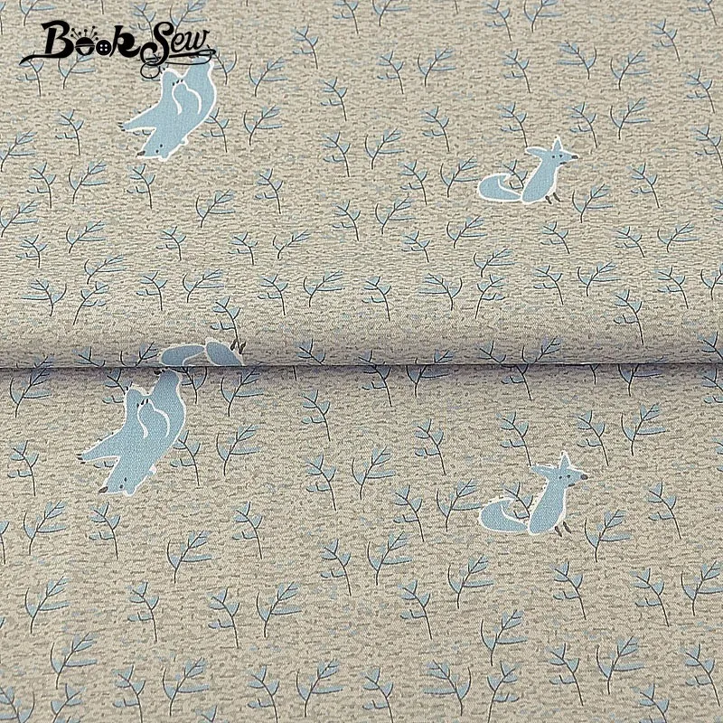 Booksew 100% Cotton Twill Fabric Sewing Cloth Animal Design Home Textile Baby Bedsheet Patchwork DIY Doll Craft Fat Quarter CM | Дом и сад