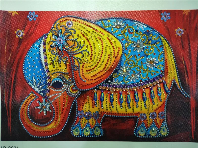 5D DIY Diamond Embroidery Animal Special Shaped Painting Elephant Rhinestone Round Crystal Sale Gift Home Decor | Дом и сад
