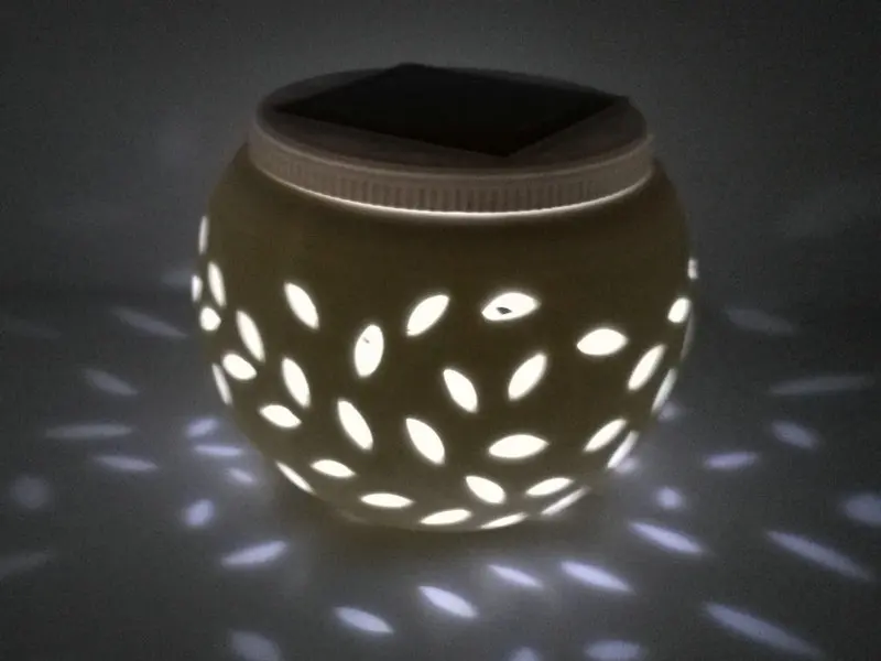 Solar Powered Ceramics lighting LED Hollow Ceramic RGBW colors Lights Decoration Garden Lamps | Освещение