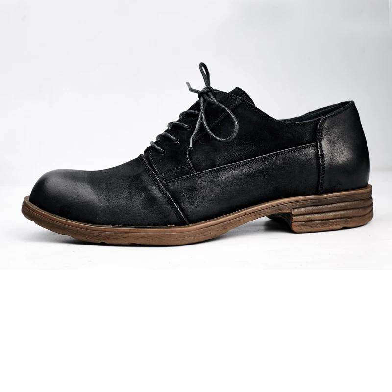 MYCORON Men Shoes 2018 New Fashion Vintage Style Leather Boots Casual Spring/Autumn Lace-Up Erkek Ayakkabi |