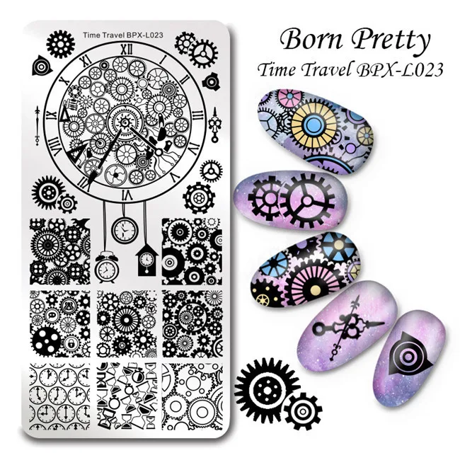 BORN PRETTY Flower ногтей штамповки пластины прямоугольник цветочный панда геометрический узор маникюр художественный штамп с изображением для ногтей шаблон