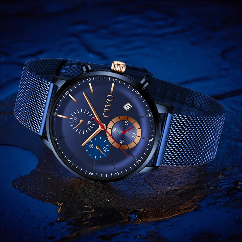 Reloj Hombre CIVO часы мужские спортивные водонепроницаемые часы лучший бренд класса люкс Дата Неделя дисплей хронограф мужские военные наручные часы