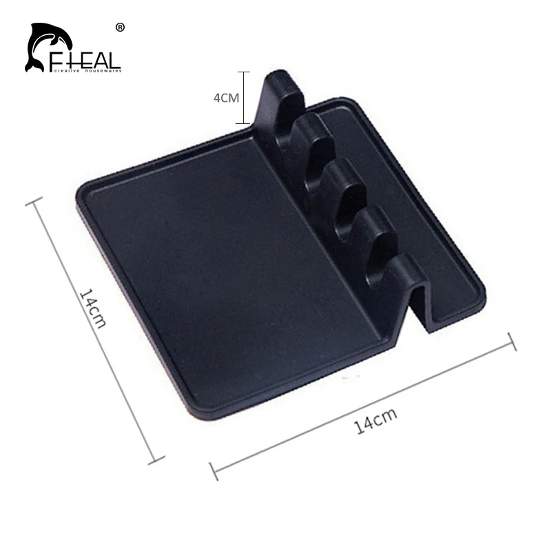 FHEAL 1 шт. силиконовая подставка для ложки термостойкие антипригарные держатель