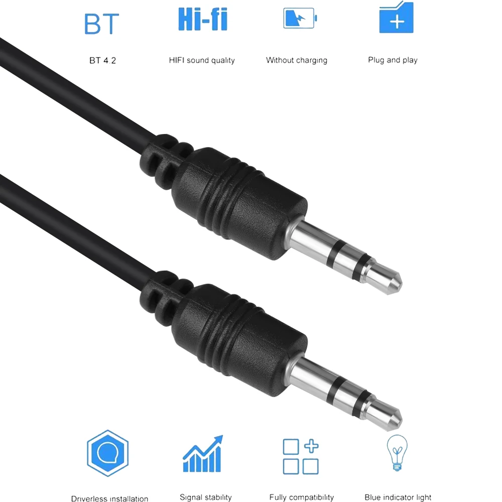 Беспроводной Bluetooth передатчик приемник адаптер стерео аудио Музыка адаптер с usb кабель для зарядки 3,5 мм аудио кабель