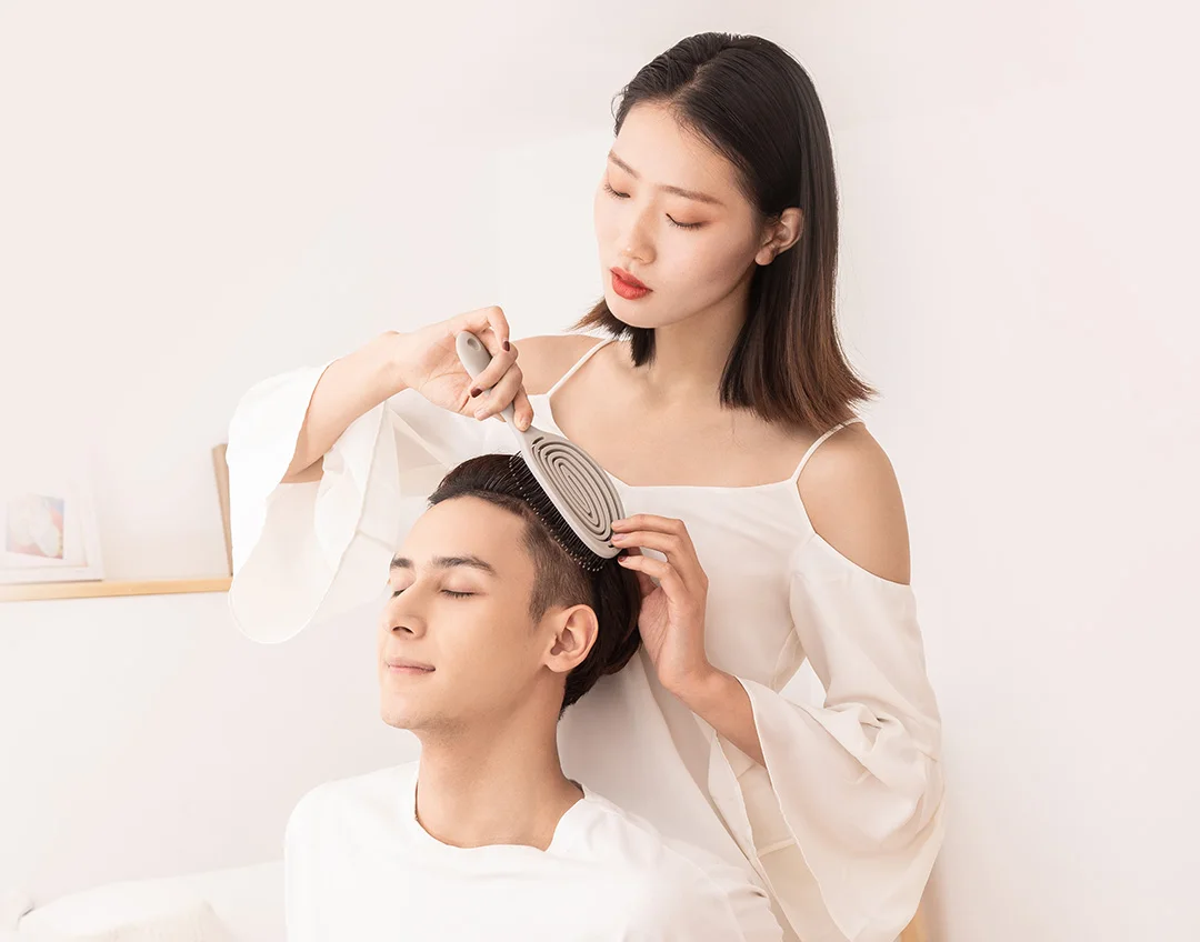 Xiaomi Youpin Xinzhi Расслабляющая эластичная Массажная расческа мягкий гребень портативная щетка для волос Массажная Щетка антистатическая для женщин Подарки