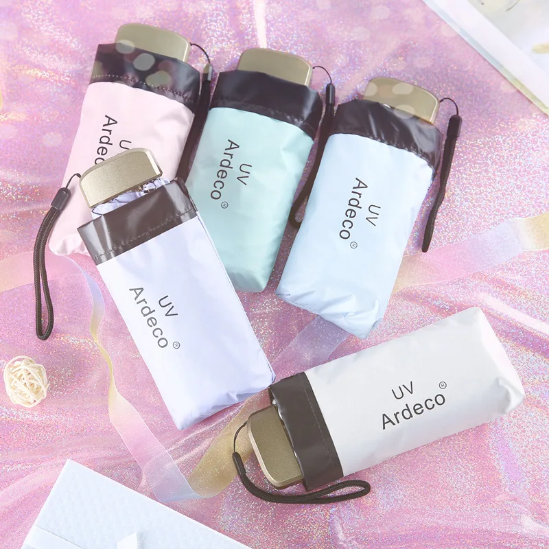 Мини зонт женский складной с защитой от УФ лучей и ветра|Зонтики| |