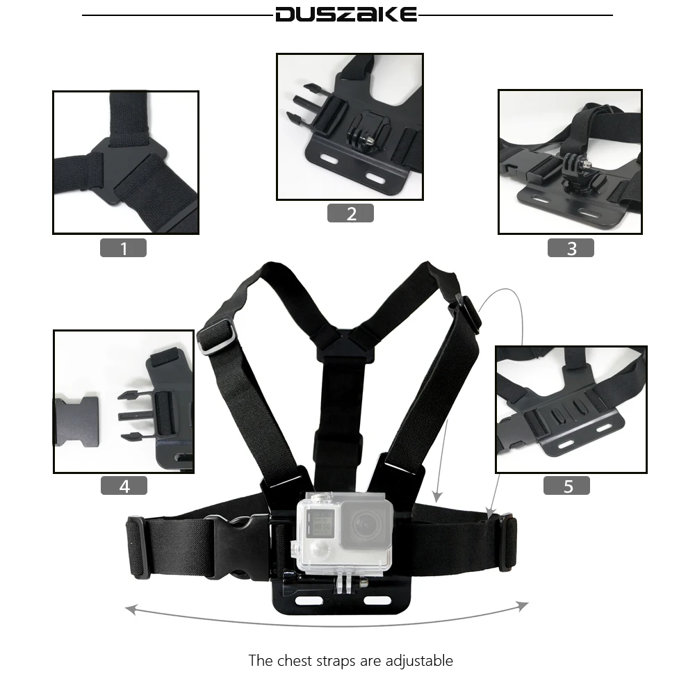 Аксессуары Duszake для Gopro Hero 5 мини-монопод нагрудный ремень головной крепление