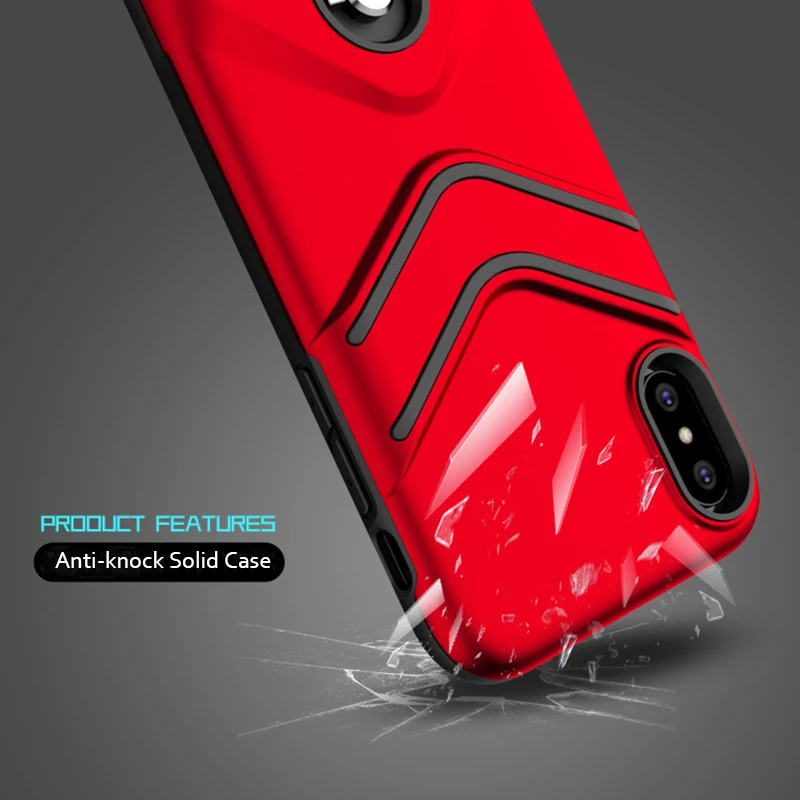 Роскошный гибридный противоударный армированный чехол для iPhone XS Max XR X 8 7 6 6S Plus