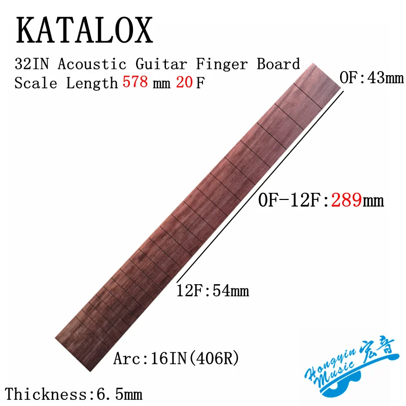 Katalox для электрогитары, акустическая гитара, Классическая гитара, стандарт 650 мм, Длина аккорда, гриф, деревянная гитара, материал для изготовления