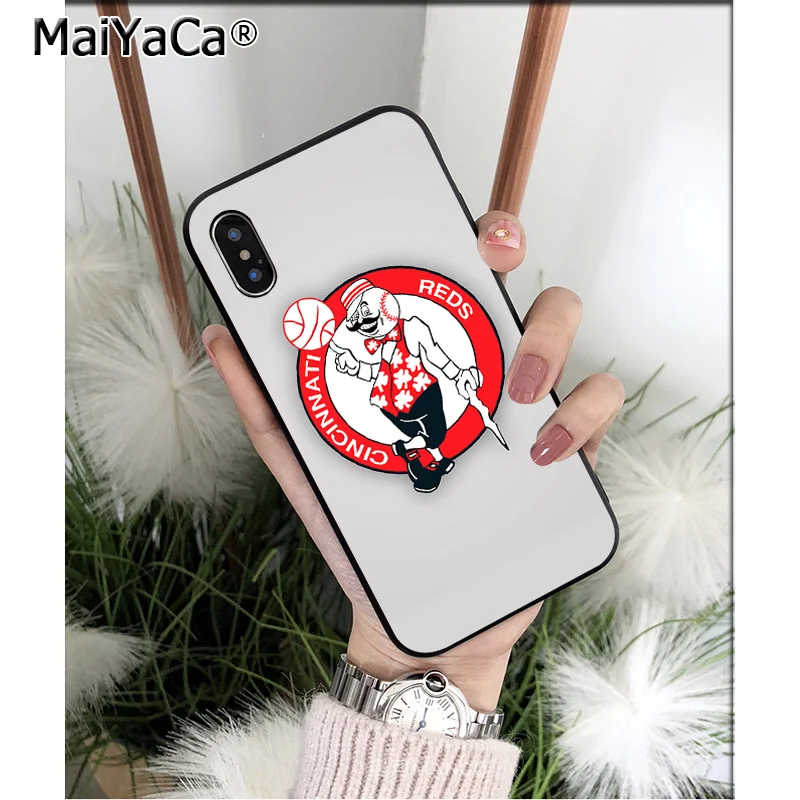 Мягкий силиконовый чехол MaiYaCa Cincinnati для iPhone 5 5Sx 6 7 7plus 8 8Plus X XS MAX XR | Мобильные