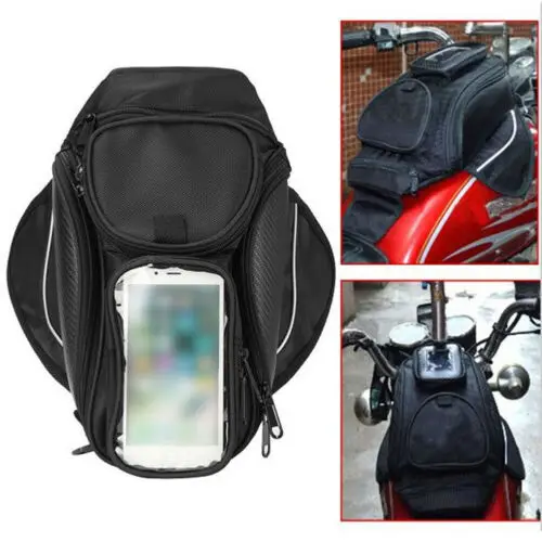 Черный магнитный мотоциклетный чехол для топливного бака водонепроницаемый