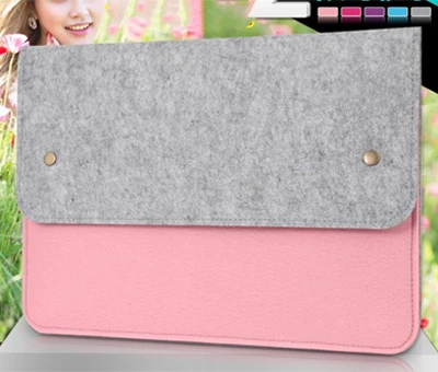 pink gary Новая шерстяная фетровая сумка для ноутбука Macbook air 13 Pro retina 12 15 чехол для Xiaomi Dell Hp lenovo 14 15,6 чехол для ноутбука - Цвет: pink gary