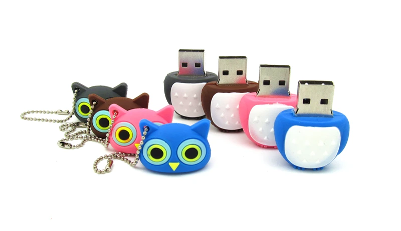 Мультяшный милый большой USB флеш-накопитель в виде совы 4 ГБ 8 16 32 U-диск 2 0 флешки |