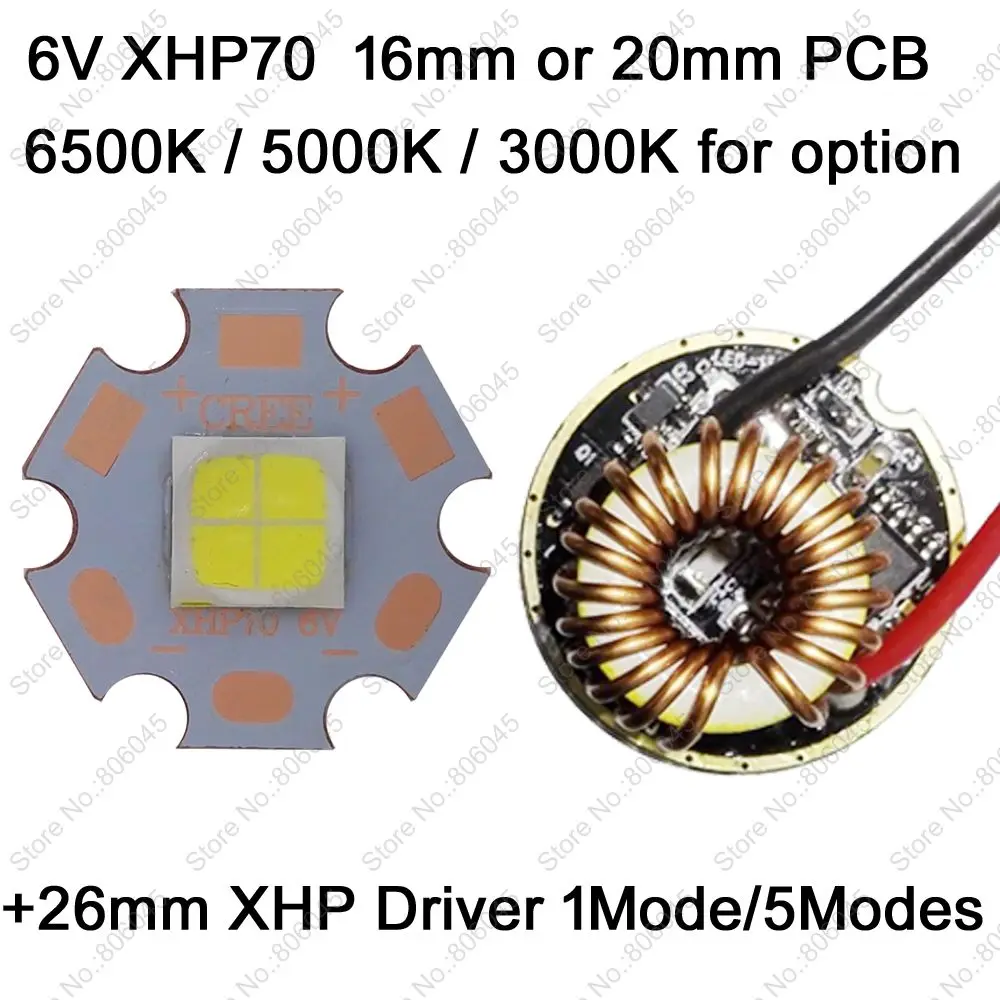 Cree XHP70 6 в 6500K холодный белый 4500K нейтральный 3000K теплый высокомощный светодиодный