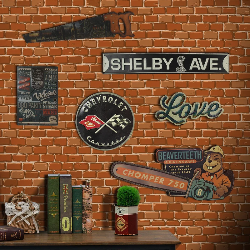 Ретро стиль лофт неправильные солнцезащитные металлические пластины Винтаж еда