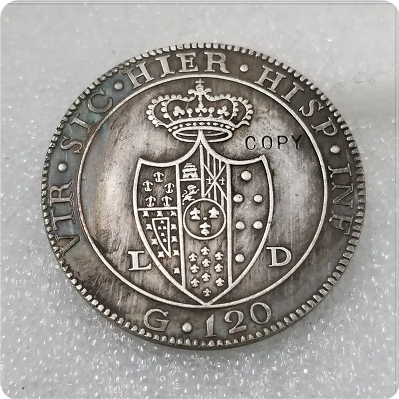 1805 г. итальянские штаты 120 Grana Ferdinando IV серебряная копия монеты | Дом и сад