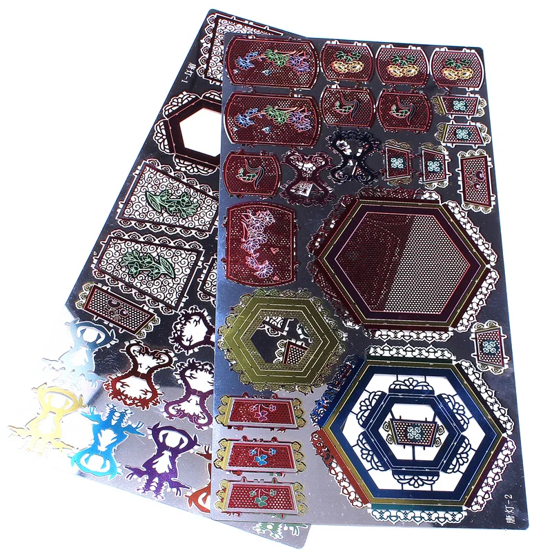 Красочные металлические 3D пазлы фонарики Танг наборы моделей богатых ламп