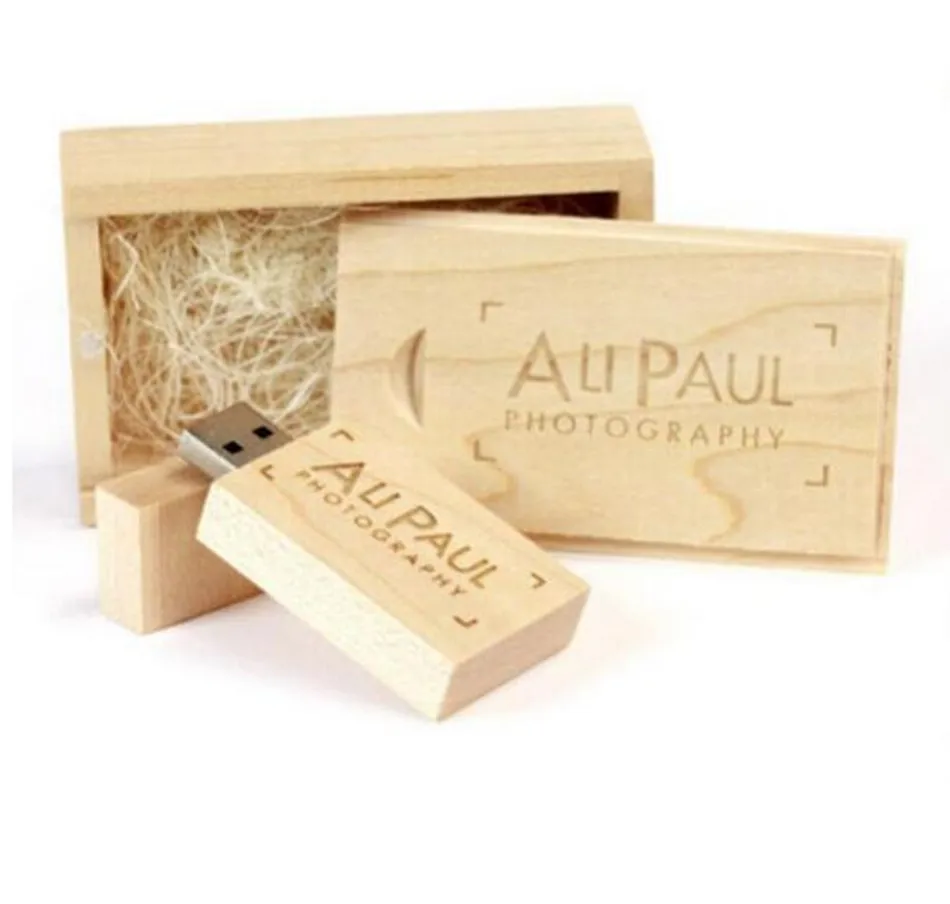 Брендовая новая деревянная флешка с DIY-логотипом, печатью на шёлке, версией USB 2.0 для хранения данных (Минимальный заказ 30 штук) на.
