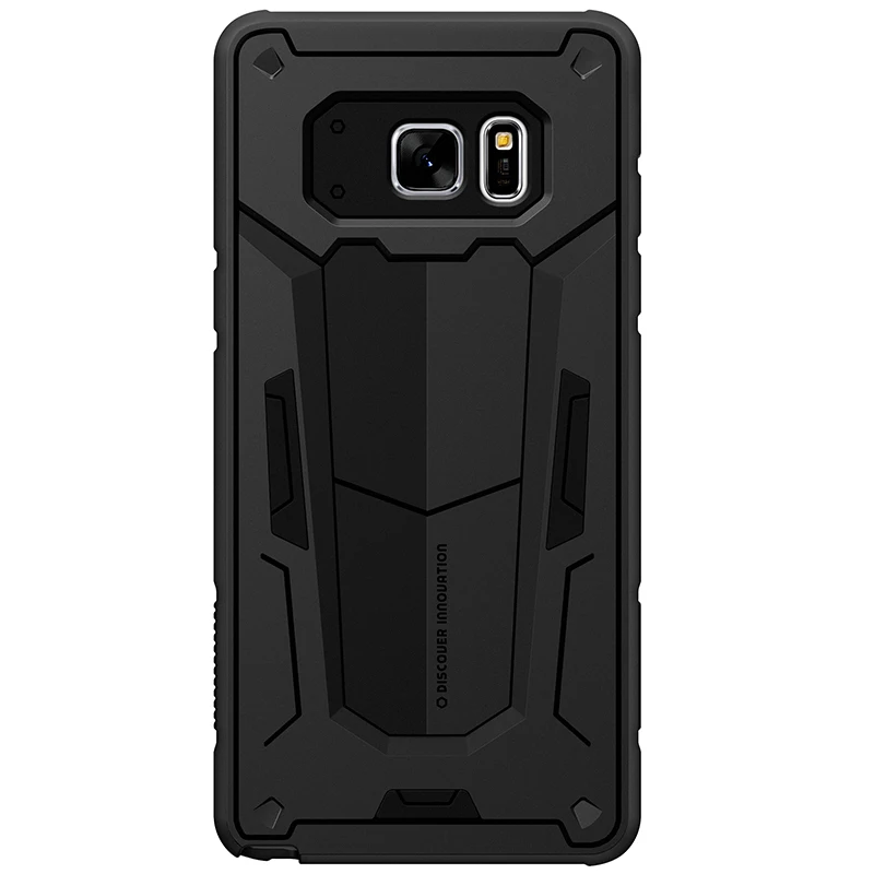 black Противоударный чехол для samsung Galaxy Note 7 Note fe(Fan Edition) Nillkin Defender прочная Защита задняя крышка жесткие для телефона оболочка - Цвет: black