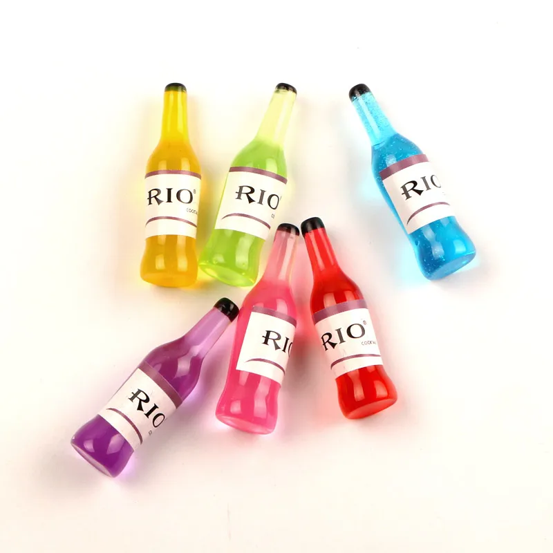 10Pcs Mixed Resin Cocktail Bottle Decoration Crafts Flatback Cabochon Kawaii DIY Embellishments For Scrapbooking Accessories | Дом и сад