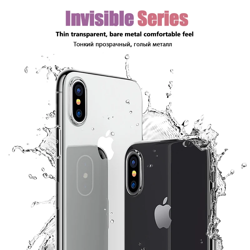LuckGuard Мягкий силиконовый прозрачный чехол для iPhone X iPhoneX ультра тонкий обратно