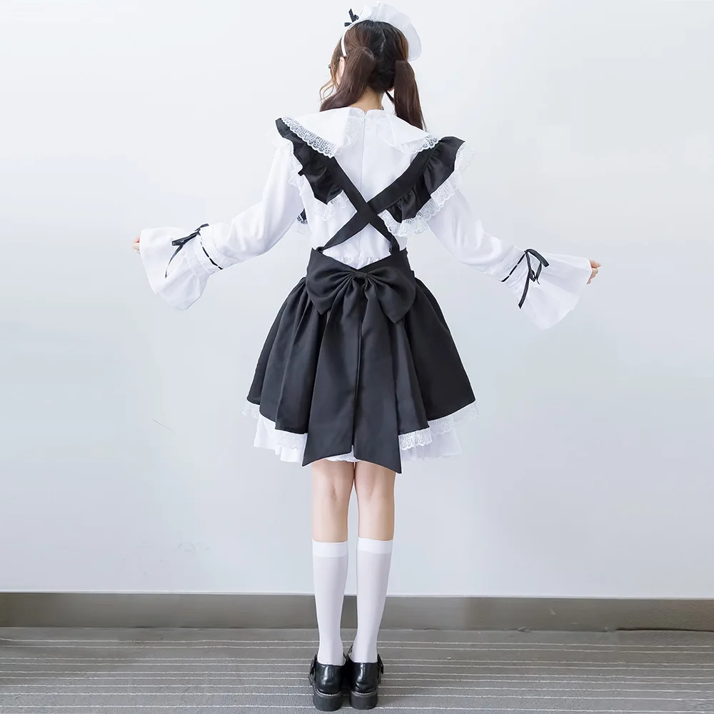 Парные костюмы для косплея в стиле &quotЛолита&quot черно белое аниме платье хамбери
