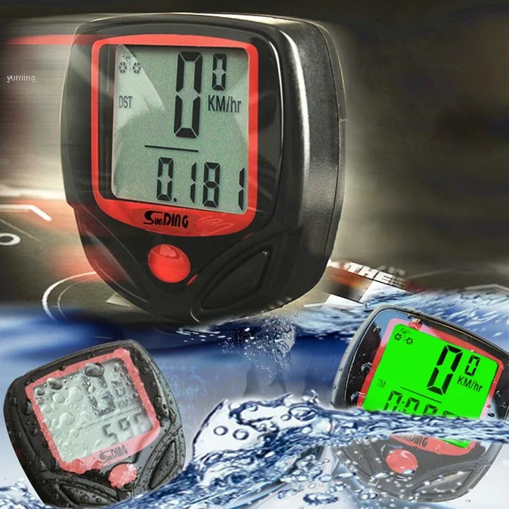 Дешевые велоспорт велосипед мотоцикл жк подсветки цифровой водонепроницаемый