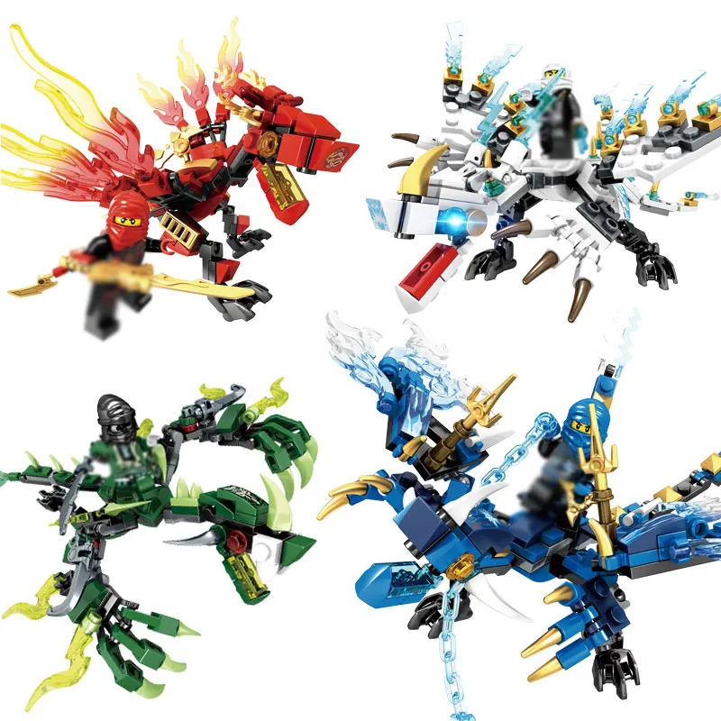 Мику Ninja Dragon серии четыре собраны строительные блоки Совместимость Legoed Ninjagoes DIY