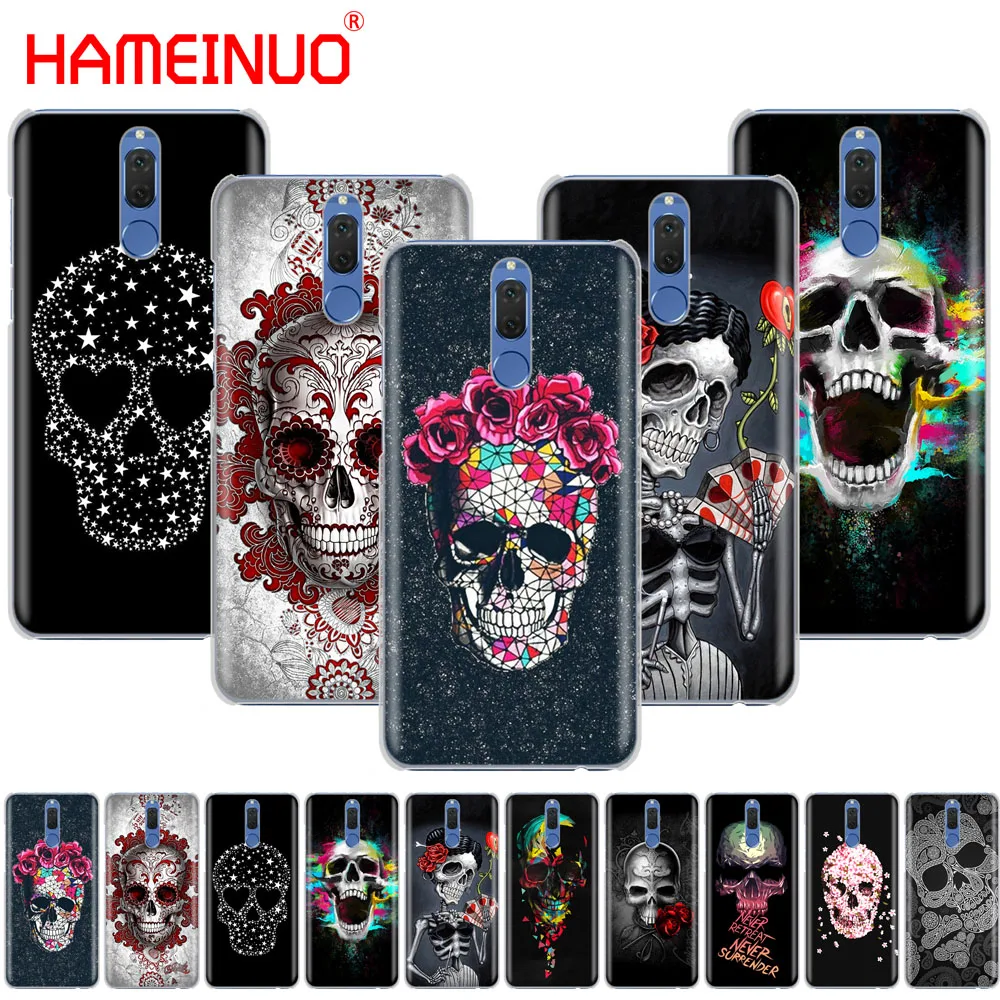 HAMEINUO чехол для телефона в стиле ретро с изображением цветка черепа Huawei NOVA 2 2S 3e PLUS