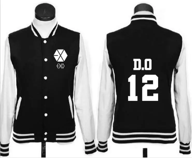 EXO SEHUN бейсбольная куртка с шестигранным логотипом пальто верхняя одежда MH901 |