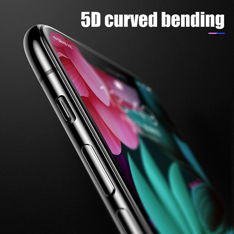 5D стекло для iPhone Xs очки полное покрытие закаленное Apple Max Xr 6 6S Plus 7 8 10 X защита