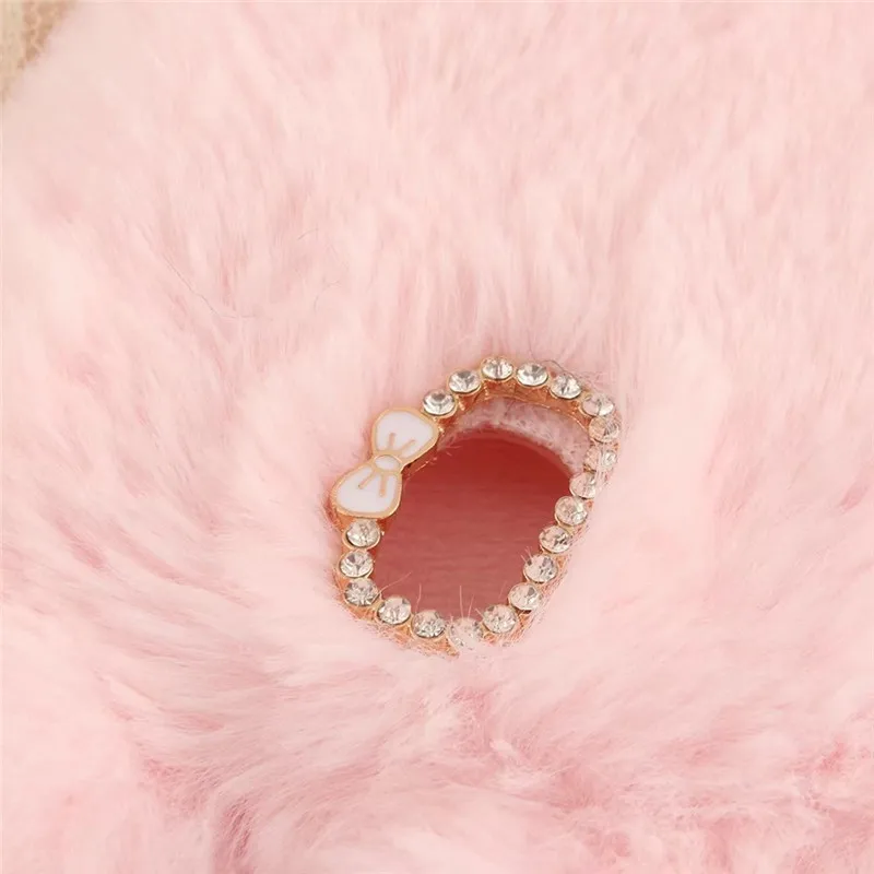 For Sumsung Galaxy S10 S9 S8 Plus S7 S6 edge Note8 Note9 Soft TPU 3D Cute Rabbit Etui Hairy Warm Fur Doll Rhinestone Plush Cases |