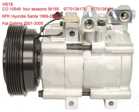 9770138171 CO 10549X автоматический компрессор переменного тока для Hyundai Sonata Kia Optima